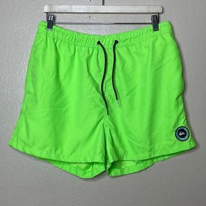 Quiksilver Shorts Mens XL Neon Green Everyday Classics 17" Volley Swim